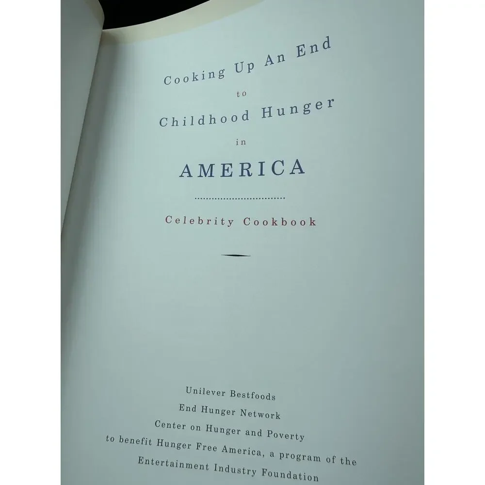 Cooking up an End‎ to Childhood Hunger in America Celebrity Cookbook Recipes